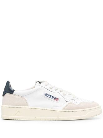 Autry Medalist Low Man Leat/suede Wht/blue