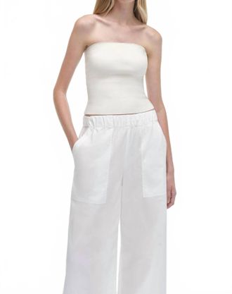 SIMKHAI Nicole Strapless Tube Top In White