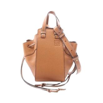 Loewe Pre-owned Hammock Drawstring Bag Leather 2way Handbag - Pre-owned - Mujer - Marr&oacute;n - ONE SIZE