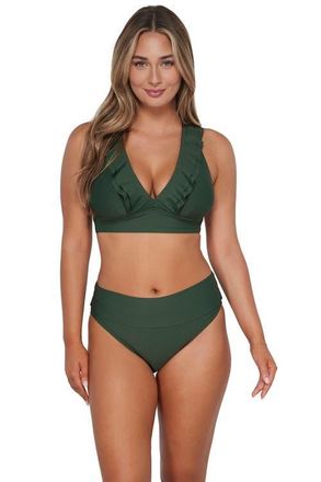 Sunsets Willa Wireless Bikini Swimsuit Top - DD Cup in Island Green at Nordstrom, Size 36