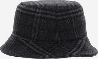 Burberry Mens Fisherman Hat Grey Wool-Cashmere