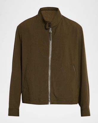 Tom Ford Men & apos;s Harrington Wool, Cashmere and Silk Jacket