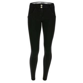 Freddy Leggings FREDDY Leggings WRUP4RC002ORG, Damen, Gr. XL, EURO, schwarz (schwarz jeans, schwarz seams), Obermaterial: 84% Baumwolle CO. 16% Elasthan EL.,