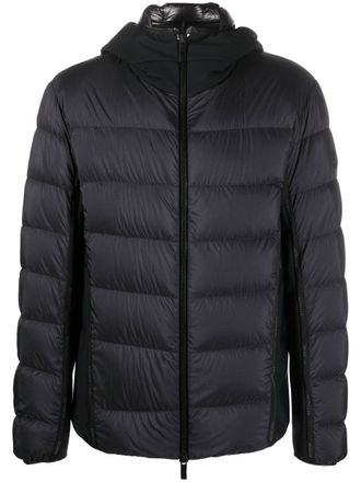 Moncler hooded goose down jacket - Black