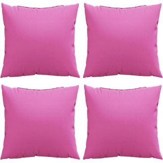 vidaXL Throw Pillows 4 pcs Pink 60 x 60 cm Fabric Vidaxl