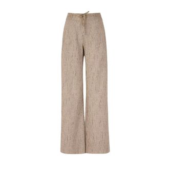 D.exterior Wide Trousers, female, Beige, Size: XS 618147Gess Wide Trousers