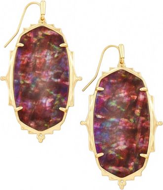 Kendra Scott Womens Baroque Ella Drop Earrings In Mauve Abalone