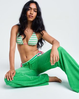 Roxy X Juicy Couture - Pantaloni sportivi in velour verde medio