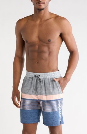 Hurley Ombr&eacute; Volley Swim Shorts in Dark Denim at Nordstrom Rack, Size X-Large