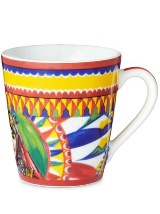 Dolce & Gabbana Carretto Siciliano porcelain mug - unisex - Porcelain - One Size - White
