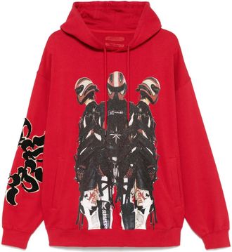 Kusikohc Felpa Moto Men con cappuccio - Rosso