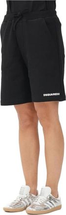 Dsquared2 Shorts sportivo - Dames - Korte Broeken - Zwart - XS - Katoen - Korte Broeken