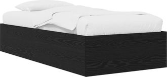 vidaXL Estructura De Cama De Suelo Roble Negro 80 X 200 Cm Vidaxl