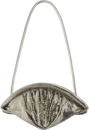 Paco Rabanne Shoulder Bags, female, Gray, Size: ONE SIZE Metal Mesh Clutch Spring-Summer 2025