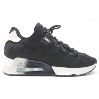 Ash Lift Flower Textile Womens Low Top Trainers - Black White - Size:UK 4