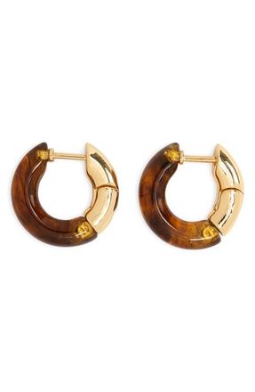 Petit Moments Acacia Resin Hoop Earrings in Brown at Nordstrom
