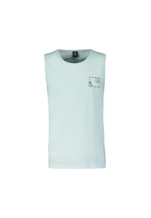 Lerros Muskelshirt LERROS LERROS Tanktop mit Brustprint, Herren, Gr. 4XL, blau (tinted aqua), 100% Baumwolle, Shirts Muskelshirt