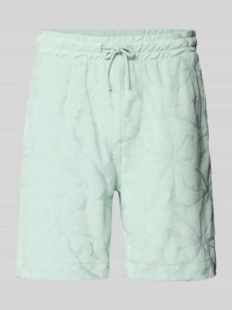 Boss Orange by Hugo Boss BOSS Orange Regular Fit Sweatshorts aus Baumwoll-Mix Modell SE_FLOWER in Tuerkis, Gr&ouml;&szlig;e XXXL