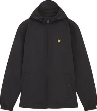 Lyle & Scott Mid Jassen Zip Door Hooded Jacket - Heren - Zomerjassen - Zwart - 2XL - Jassen