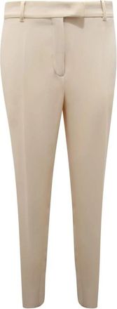 Max Mara Jerta VAR Broek - Dames - Slim Fit Broeken - Wit - M - Polyester - Broeken