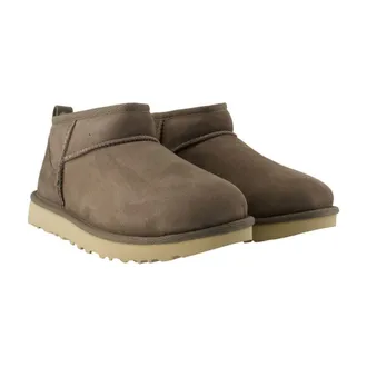 UGG Womens Suede Lined Slipper Boot Brown
