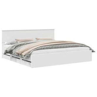 vidaXL Estructura De Cama Con Caj&oacute;n 200 X 200 Cm Madera Ingenieril Vidaxl