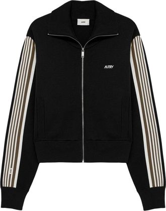 Autry Gebreid Viscose Volledige Rits Jas - Dames - Vesten met rits - Zwart - M - Nylon - Hoodies & sweatvesten
