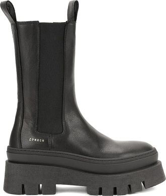 Copenhagen platform flat boots - women - Calf Leather/Calf Leather/Rubber - 37 - Black