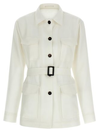 Tagliatore Linen Shell Womens Jacket