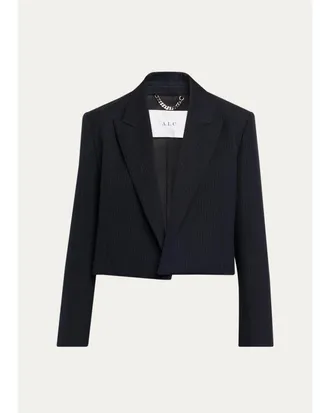 A.L.C. Cass Pinstripe Wool Tailored Jacket