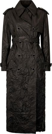 Roberto Cavalli Trench con effetto stropicciato - Nero