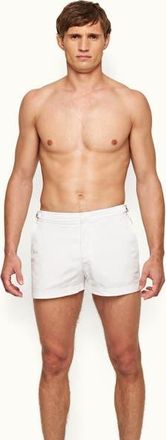 Orlebar Brown Springer Shortest-Length Swim Shorts in White at Nordstrom, Size 34