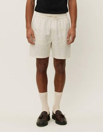 Les Deux Otto Linen Shorts In Ivory