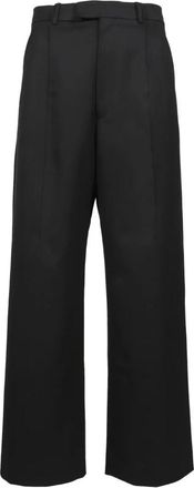 VETEMENTS Broeken, Heren, Zwart, S, Leer, Pinched Tailored Pants