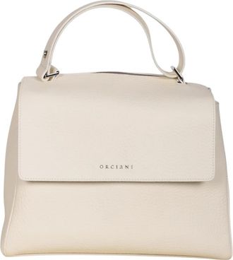 Orciani Handbags, female, White, Size: ONE SIZE Sveva Soft Medium Shoulder Bag