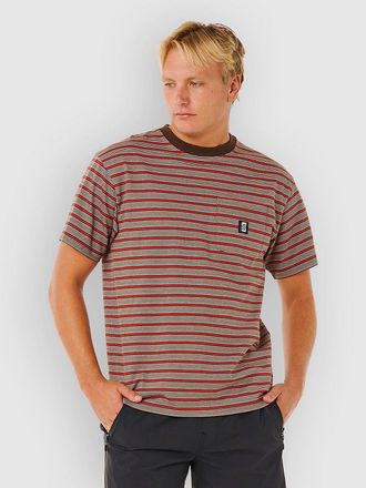 Rip Curl Search Stripe Camiseta marr&oacute;n
