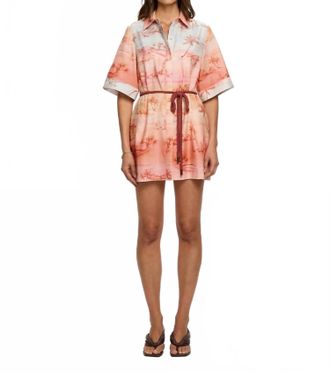 Kivari Shirt Mini Dress In Sunset