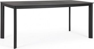 Konte Design Mesa fija de piedra natural y estructura de aluminio 180x90 cm