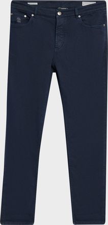 Brunello Cucinelli Men & apos;s Dyed Denim Slim-Straight Leg Five-Pocket Pants