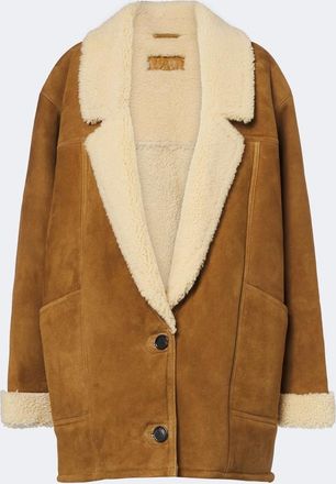 Nili Lotan Noelle shearling-lined suede coat