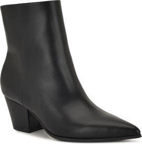Nine West Serri Block Heel Bootie in Black at Nordstrom Rack, Size 10.5