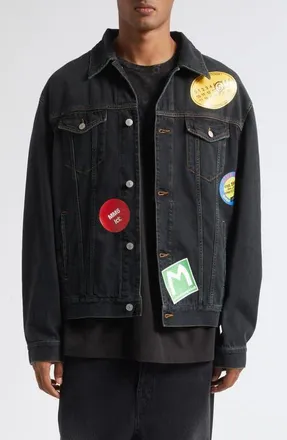 Maison Margiela Denim Trucker Jacket in Dark Blue at Nordstrom, Size 50