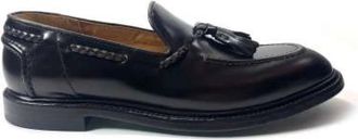 Green George Handgemaakte Zwarte Kalfleren Loafer - Heren - Loafers - Zwart - 43 EU - Leer - Schoenen