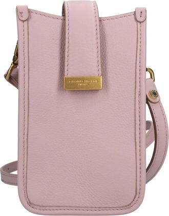 Gianni Chiarini Leren Telefoonhoesje - Dames - Schoudertassen - Roze - ONE Size - Leer - Tassen
