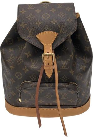 Louis Vuitton Marron Coated Canvas Backpack (Pre-Owned)