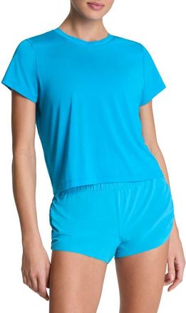 Spanx Keep Chill T-Shirt in Maritime at Nordstrom, Size X-Small