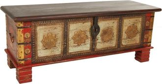 Wanderlust Deco Wanderlust Deco - baul de madera tallada acabado artesanal 115x40x46h cm