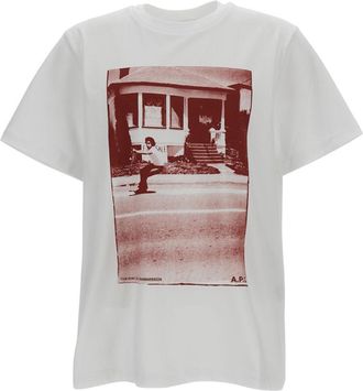 A.P.C. White Crew Neck T-Shirt
