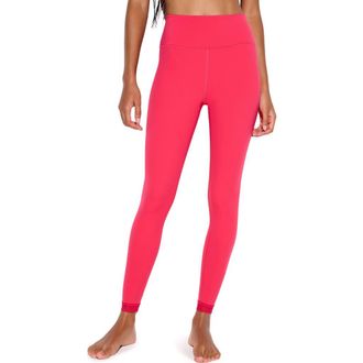 Spiritual Gangster Lotus Lace Trim Leggings in Passion Flower at Nordstrom, Size X-Large