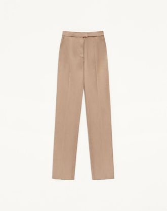 Valentino Double Duchesse Stretch Trousers Woman CAMEL 36
